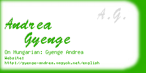 andrea gyenge business card